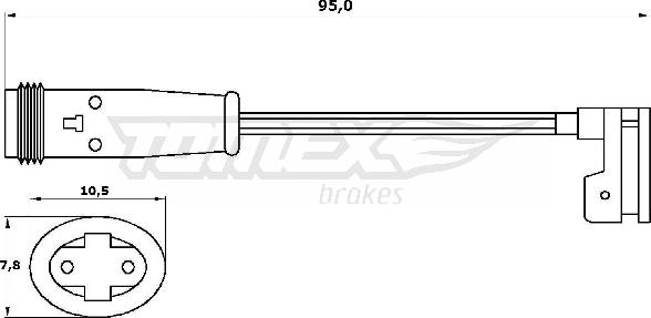 TOMEX brakes TX 30-56 - Сигналізатор, знос гальмівних колодок autocars.com.ua