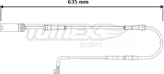 TOMEX brakes TX 30-58 - Сигналізатор, знос гальмівних колодок autocars.com.ua
