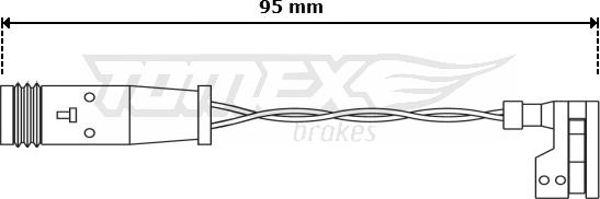 TOMEX brakes TX 30-66 - Сигналізатор, знос гальмівних колодок autocars.com.ua