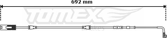 TOMEX brakes TX 30-68 - Сигналізатор, знос гальмівних колодок autocars.com.ua