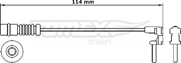 TOMEX brakes TX 30-69 - Сигнализатор, износ тормозных колодок autodnr.net