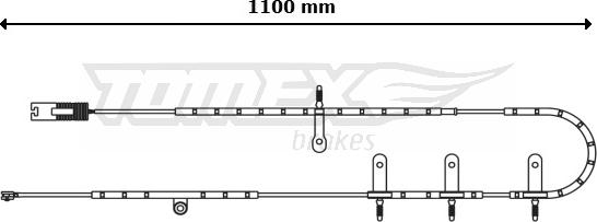 TOMEX brakes TX 30-71 - Сигналізатор, знос гальмівних колодок autocars.com.ua