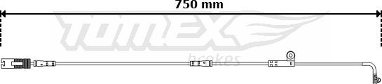 TOMEX brakes TX 30-74 - Сигналізатор, знос гальмівних колодок autocars.com.ua