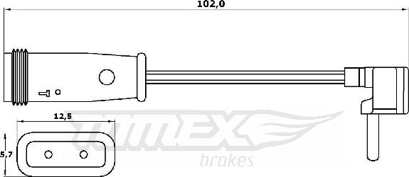 TOMEX brakes TX 30-78 - Сигналізатор, знос гальмівних колодок autocars.com.ua