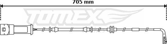 TOMEX brakes TX 30-79 - Сигналізатор, знос гальмівних колодок autocars.com.ua