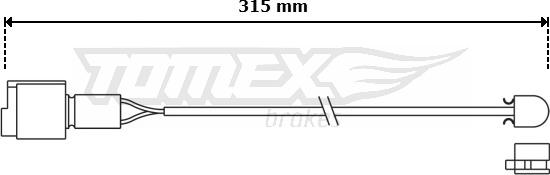 TOMEX brakes TX 30-87 - Сигналізатор, знос гальмівних колодок autocars.com.ua