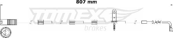TOMEX brakes TX 31-00 - Сигналізатор, знос гальмівних колодок autocars.com.ua