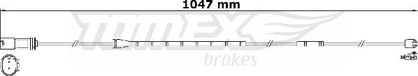 TOMEX brakes TX 31-21 - Сигналізатор, знос гальмівних колодок autocars.com.ua
