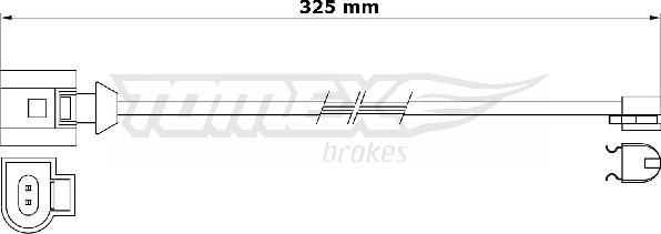 TOMEX brakes TX 31-26 - Сигнализатор, износ тормозных колодок autodnr.net