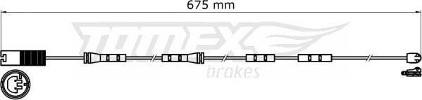 TOMEX brakes TX 31-36 - Сигналізатор, знос гальмівних колодок autocars.com.ua