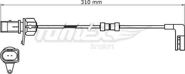 TOMEX brakes TX 31-39 - Сигналізатор, знос гальмівних колодок autocars.com.ua