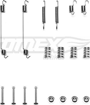 TOMEX brakes TX 40-08 - Комплектуючі, барабанний гальмівний механізм autocars.com.ua