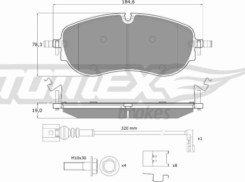 TOMEX brakes TX 60-00 - Гальмівні колодки, дискові гальма autocars.com.ua