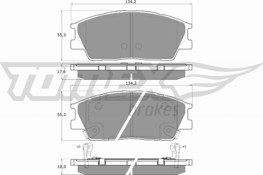 TOMEX brakes TX 60-01 - Гальмівні колодки, дискові гальма autocars.com.ua