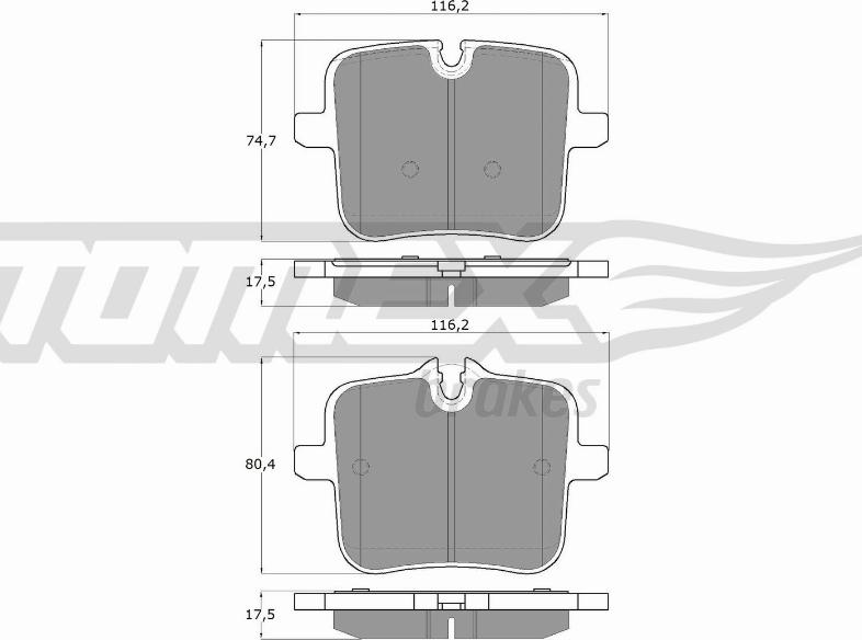 TOMEX brakes TX 60-07 - Гальмівні колодки, дискові гальма autocars.com.ua