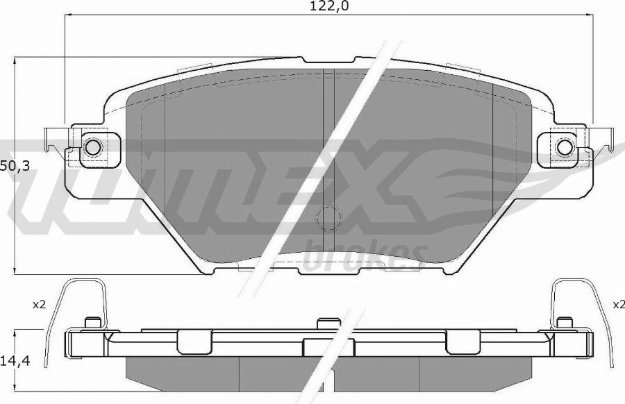 TOMEX brakes TX 60-39 - Тормозные колодки, дисковые, комплект autodnr.net