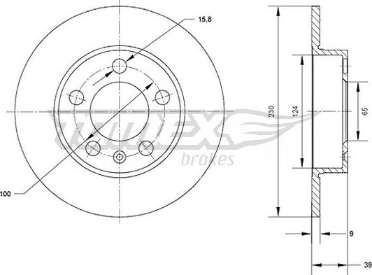 TOMEX brakes TX 70-01 - Гальмівний диск autocars.com.ua