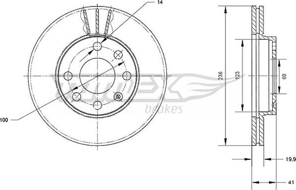 TOMEX brakes TX 70-08 - Тормозной диск autodnr.net