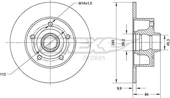 TOMEX brakes TX 70-12 - Тормозной диск autodnr.net