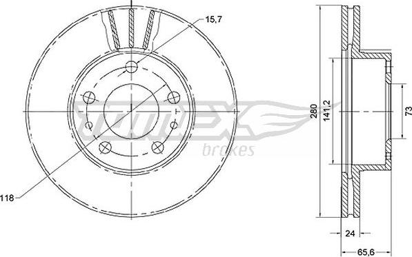 TOMEX brakes TX 70-19 - Гальмівний диск autocars.com.ua