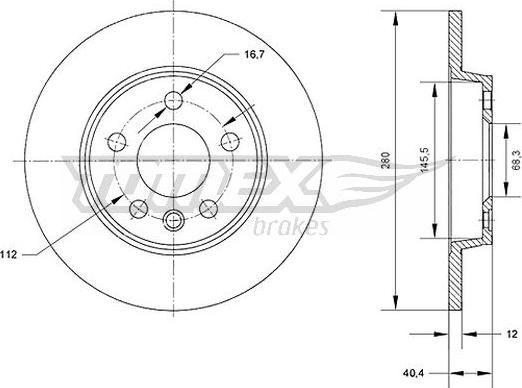 TOMEX brakes TX 70-26 - Тормозной диск autodnr.net