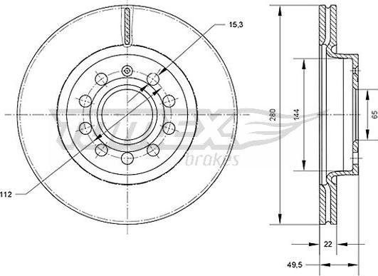 TOMEX brakes TX 70-30 - Гальмівний диск autocars.com.ua