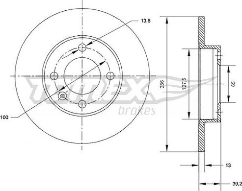 TOMEX brakes TX 70-32 - Гальмівний диск autocars.com.ua