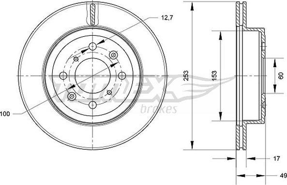 TOMEX brakes TX 70-84 - Гальмівний диск autocars.com.ua