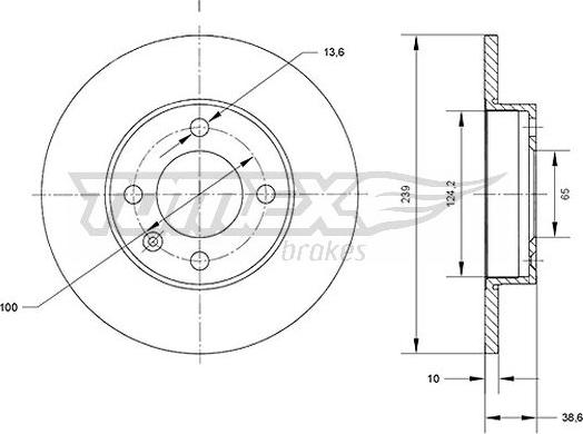 TOMEX brakes TX 70-88 - Гальмівний диск autocars.com.ua