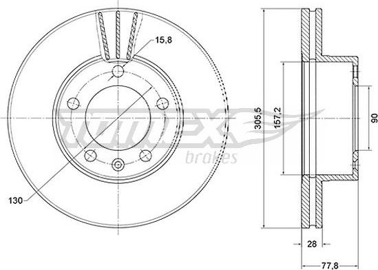 TOMEX brakes TX 70-91 - Гальмівний диск autocars.com.ua