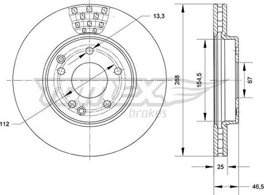 TOMEX brakes TX 71-06 - Гальмівний диск autocars.com.ua