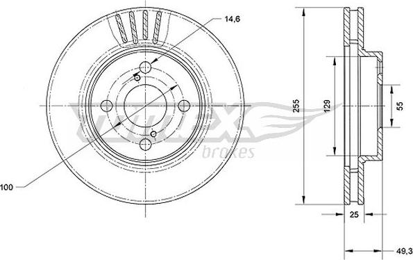 TOMEX brakes TX 71-10 - Гальмівний диск autocars.com.ua