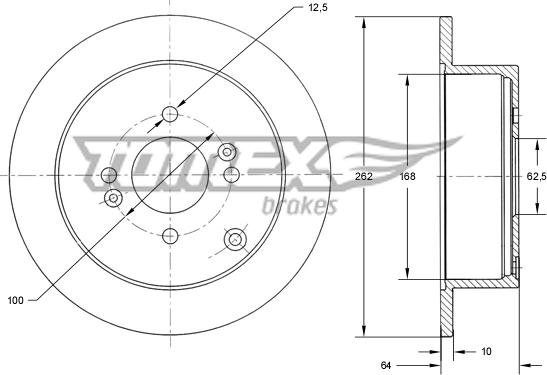 TOMEX brakes TX 71-34 - Гальмівний диск autocars.com.ua