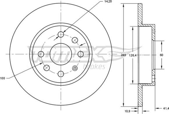 TOMEX brakes TX 71-52 - Тормозной диск autodnr.net