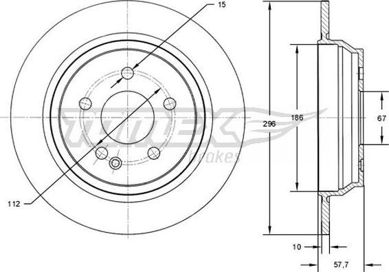 TOMEX brakes TX 71-89 - Гальмівний диск autocars.com.ua