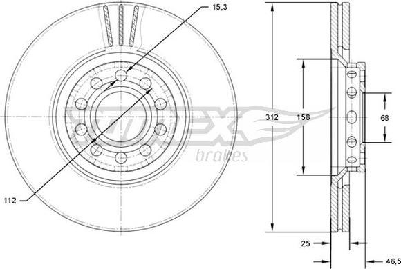 TOMEX brakes TX 71-97 - Тормозной диск autodnr.net