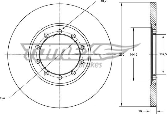 TOMEX brakes TX 72-21 - Тормозной диск autodnr.net