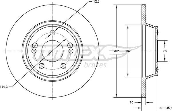 TOMEX brakes TX 72-58 - Гальмівний диск autocars.com.ua