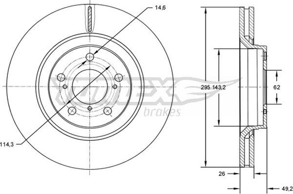 TOMEX brakes TX 72-64 - Тормозной диск autodnr.net