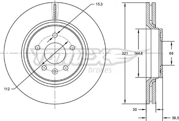 TOMEX brakes TX 72-81 - Гальмівний диск autocars.com.ua