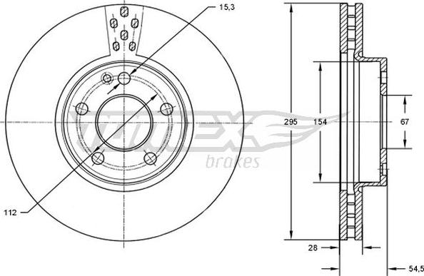 TOMEX brakes TX 72-91 - Гальмівний диск autocars.com.ua