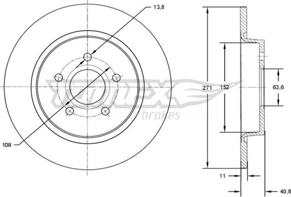 TOMEX brakes TX 72-98 - Гальмівний диск autocars.com.ua