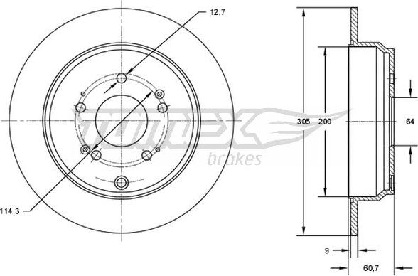 TOMEX brakes TX 73-04 - Тормозной диск autodnr.net