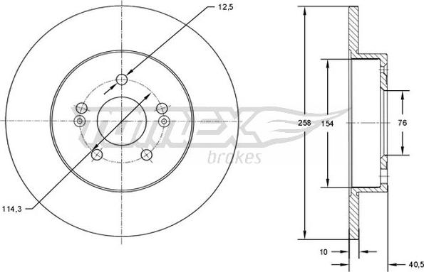 TOMEX brakes TX 73-05 - Гальмівний диск autocars.com.ua