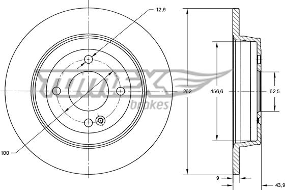 TOMEX brakes TX 73-35 - Гальмівний диск autocars.com.ua