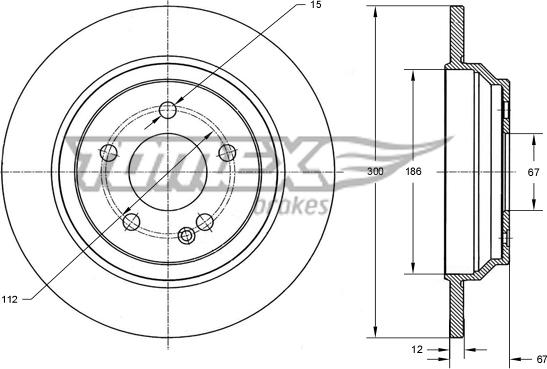 TOMEX brakes TX 73-43 - Гальмівний диск autocars.com.ua