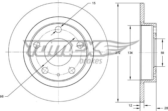 TOMEX brakes TX 73-65 - Гальмівний диск autocars.com.ua