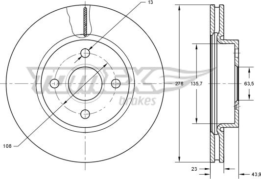 TOMEX brakes TX 73-92 - Тормозной диск autodnr.net