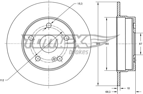 TOMEX brakes TX 74-05 - Гальмівний диск autocars.com.ua