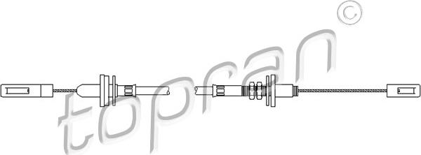 Topran 103 411 - Трос, управління зчепленням autocars.com.ua